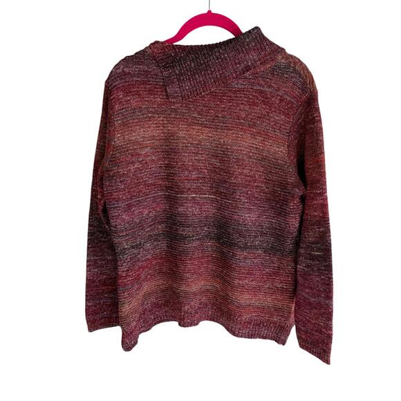 CHRISTOPHER & BANKS Multicolor Button Cowl Neck Ladies Sweater, M - Picture 2 of 5